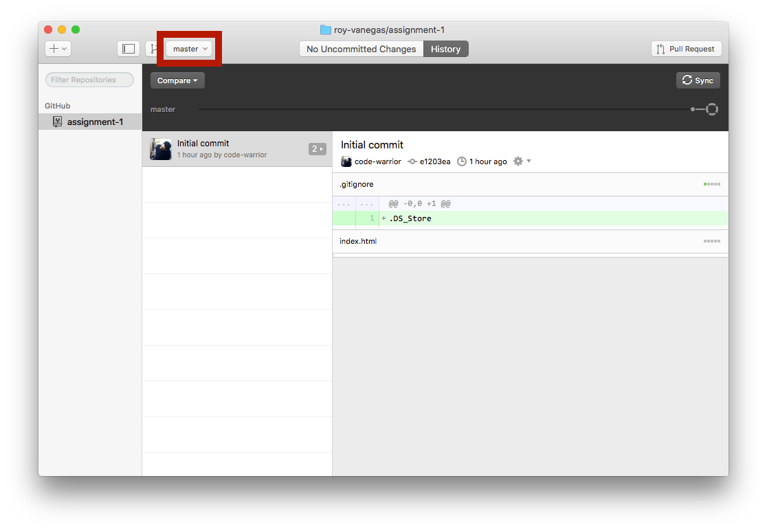Submitting Assignments Using GitHub Desktop codewarrior.github.io